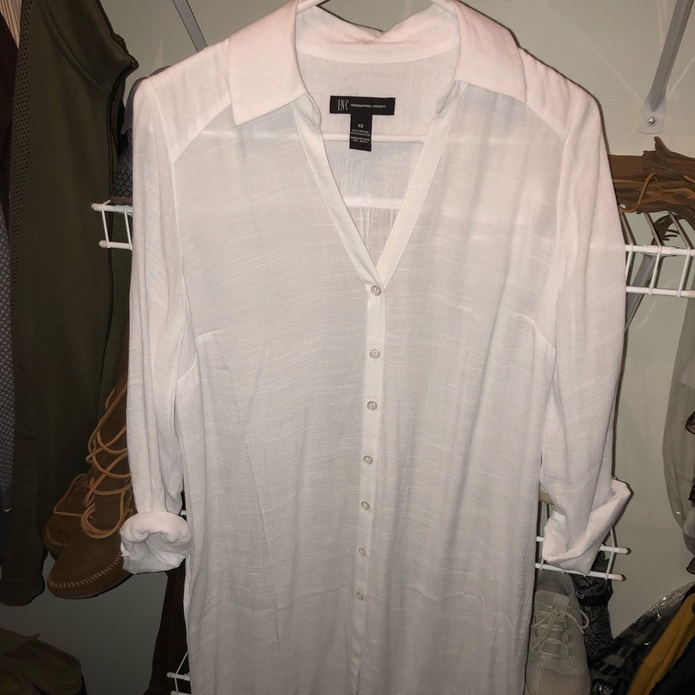 Brand new never worn white button up blouse